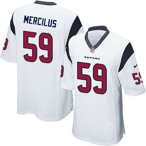 Men Houston Texans 59 Whitney Mercilus Nike White Game NFL Jersey